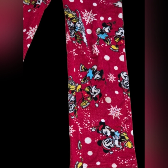 Disney Mickey & Minnie Mouse Lounge Bottoms 11-13  Red & Black - Picture 2 of 6